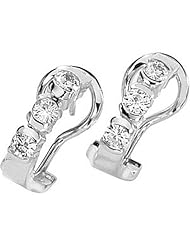 Pair of 14K White Gold Diamond Earrings - 0.60 Ct. -- LIFETIME WARRANTY