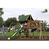 Hot Sale Adventure Playsets Cedar Crest Swing Set with Extra Large Fort