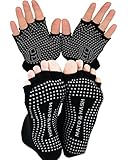 Yoga Gloves AND Socks COMBO PACK | Yoga Gear for Women & Men | by Mato & Hash