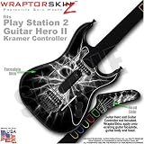 PS2 Guitar Hero II ( 2 ) Kramer Guitar Lightning White WraptorSkinz TM Faceplate Skin by TuneTattooz TM