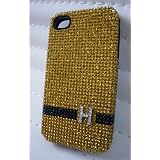 KIP-079 iHand ﾃﾞｺｼﾞｪﾘｰｹｰｽ ｲｴﾛｰHｱｯｼｭ/iPhone4/4S用/ｷﾗｷﾗ ｽﾄｰﾝ 黄色