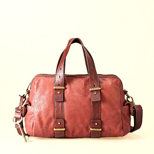 Fossil Mason Satchel Handbag Cinnamon
