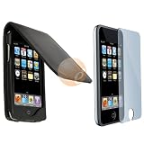 Premium Black Leather horizontal Flip Case + LCD Screen Protector for Apple Ipod Touch Itouch 2nd Gen 3rd Gen