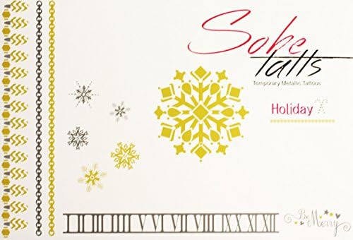 Holiday Metallic Temporary Tattoos - Pack of 4 Sheets