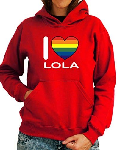 I love Lola Rainbow Heart Women Hoodie