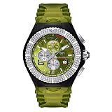 TechnoMarine Mens 108033 Cruise Magnum Diamond Chrono Black and Green Watch by TechnoMarine