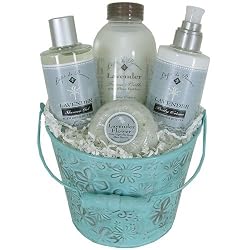 Soothing Spa Gift Basket with Soap, Cream, Gel, Bubble Bath
