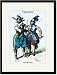 Black Framed/Matted Print 17x23, German Costumes: Thirty Years War: Musketeer
