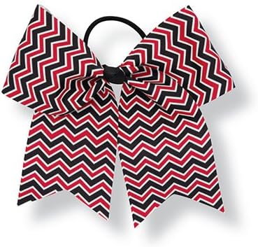New 3 Color Sublimated Chevron Bow (Black/Red/White)