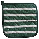 Pot Holder - Bold Green Stripes