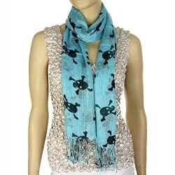 Skull Style Print Soft Fashion Scarf