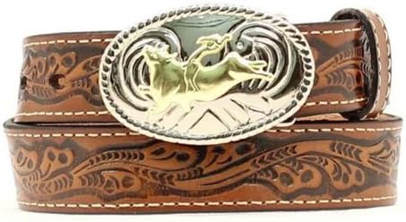 Nocona Boys' Floral Leather Belt