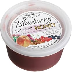 Silverbow Creamed Honey, Blueberry, 5-Ounces Cups (Pack of 24)