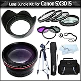 Lens Bundle Kit For The Canon SX30IS SX30 IS Digital Camera Includes HD .43 ....