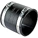 Dust Right 4'' Rubber Union for Dust Collection w/Pair of Clamps - Hose Coupler Eliminate Flimsy Duct Tape Connections - Dust Collector Flexible Rubber Unions Makes Airtight Seal - Hose Clamp