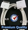 Premium Quality Dock Extender Extension Cable 40-inch = 100 cm Cable for 30-pin IPod Touch iPod Classic iPhone 4 3gs 3g iPad iPad 2 - White - Extend Your Car Audio CD Player Dock