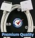Dock White Extension Extender Cable for iPhone 4 iPod iPad 2 Long 100cm = 39.37 inches = 3.25ft Male to Female- Soft Flexible Thin Diameter - High Speed Sync & Charge Cable - Connect with Bose iHome Sony & other Dock Stations for Audio -1 YEAR WARRANTY