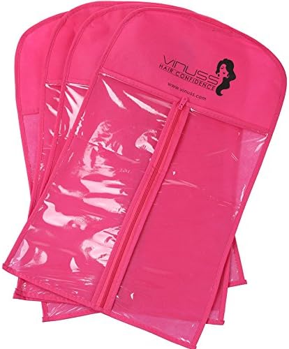 Pink Non-Woven Suit Case Bag Package Without Hanger for Virgin Hair Extensions and Clip in Hair Extensions Storage
