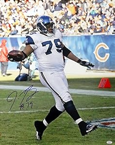 Autographed Red Bryant Photo - Seahawks 16x20 Mcs Holo Id #71578 - Autographed NFL Photos