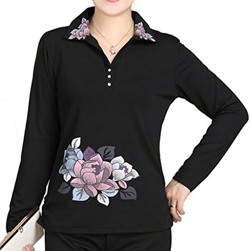 Women's Hitz Polo T-Shirts Printed Sleeve Head T Shirt Black2Xl