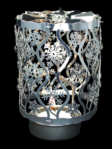 Tea Light Candle Holder  Snowflakes, Top Spins 