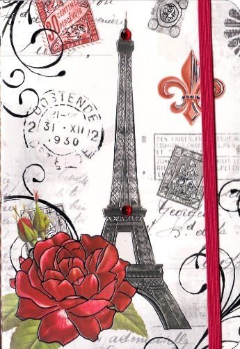 Punch Studio Soft Cover Bungee Journal Eiffel Rose 78246
