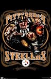 Pittsburgh Steelers (Mascot, Grinding It Out Since 1933) Sports Poster Print - 22x34 Poster Print, 22x34