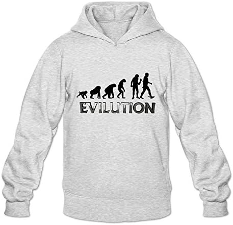 Kosiaz Men's Evilution Dead Hoodies Large Light Grey