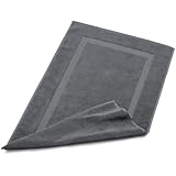 Pinzon Luxury Banded Bath Mat - Platinum