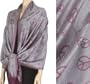 Lightweight Reversible Pashmina Peace Sign Fringe Scarf / Stole / Wrap ( Choose from 6 Colors ) - Clearance !