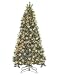 4.5' Slim Pre-Lit Olivia Pine & Berries Artificial Christmas Tree - Clear Lights
