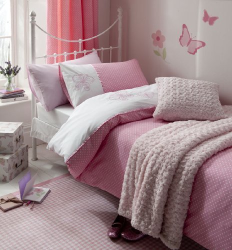 Flutterbye in New Year Duvet Cover Set in Pink