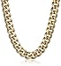 Naivo Men's 18K Gold Plated 6mm Maimi Cuban Curb Chain Link Necklace 24