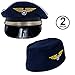 Tigerdoe Pilot Hat - 2 Pack - Captain Pilot Hat - Pilot and Flight Attendant Costume - Couples Costumes