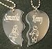 Personalized Split Heart Bff Dogtag Necklace w/Chain and Giftbox
