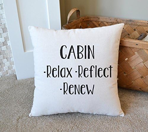 Cabin Pillow - Lake Home Decor - Rustic Cabin Decor - Pillow with Words - Cottage