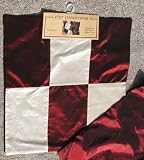 Review   / Pair of 2 Throw Pillow Covers: Red & White Satin - Size 17 x 17