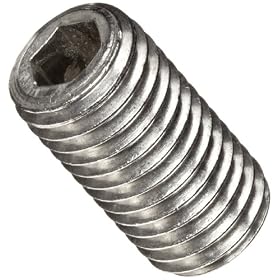 18-8 Stainless Steel Set Screw, Hex Socket Drive, Cup Point, 1/4"-28, 3/16" Length (Pack of 100)