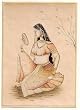 ShalinCraft Indian Folk Art Miniatures Paintings Drawings & Water Color on Paper Ragini 6 x 8.5 inches (miniture0001)