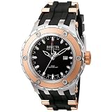 Invicta Mens Reserve Collection GMT 18k Rose Gold-Plated and Stainless Steel Black Rubber Watch... by Invicta