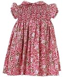 Luli & Me Red/Brown Smocked Dress