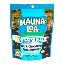 Mauna Loa Sugar-Free Macadamias, Dark Chocolate, 4-Ounce Bags (Pack of 6)