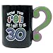 30th Birthday Gag Gift Mug with Question Mark Handle
