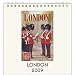 London Cavallini 2009 Vintage Prints easel desk calendar 6 by 6.5 inches Cream Laid paper finish