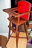 Vintage 1950's Pla-Doll Wooden Baby Doll High Chair