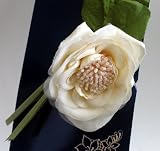 Bridal Elegance Satin Organza Diamond Rose Artificial Flower