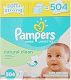 Pampers Natural Clean Wipes 7x Box 504 Count