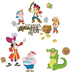 ROOMMATES RMK1778SCS Disney Junior Jake and the Neverland Pirates Peel and Stick Wall Decals