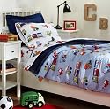 Pike Street 135-Gram Printed Flannel Twin Duvet, On The Go