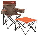 Coleman XL Broadband Quad Chair with Security Pockets and Camp Cube (Khaki/Spice)